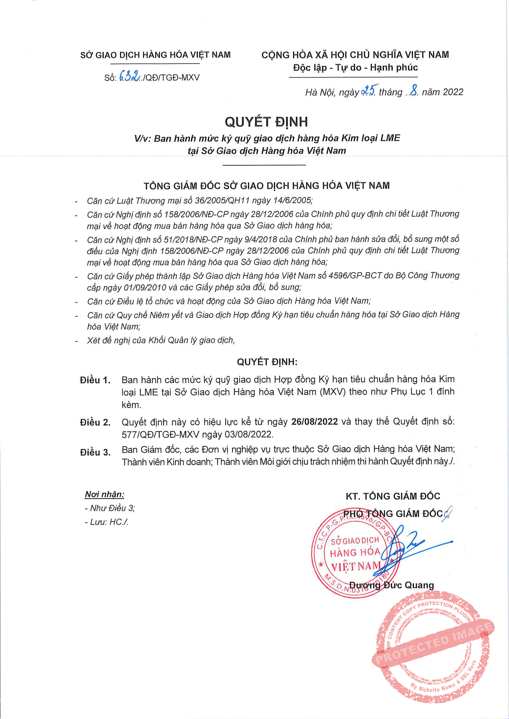 Liên Kỳ Hạn Mặt Hàng Kim Loại LME Ngày 26/08/2022